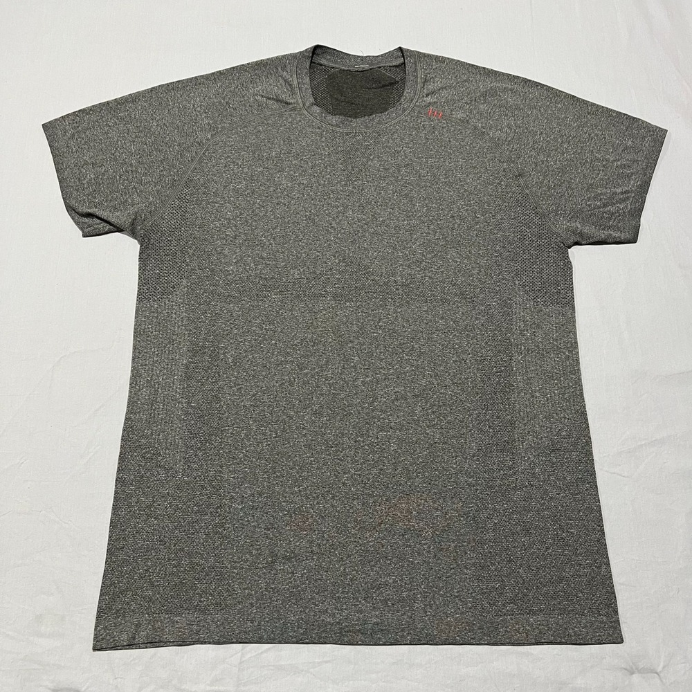 Lululemon Vent Tech Mens Heather Grey Short Sleeve Athletic Gym Yoga T-Shirt M